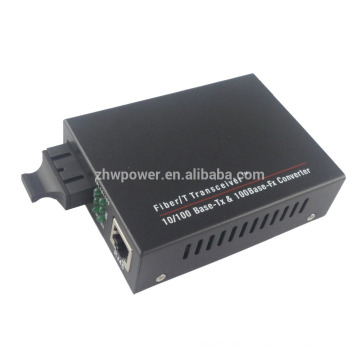 10 / 100M Single Fiber 1310 / 1550nm 80km PoE Media Converter, 10 / 100Base-T (X) bis 100Base-FX Fast Ethernet POE Konverter